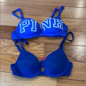 Blue color themed bras